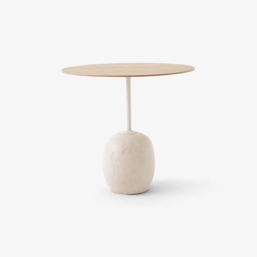 Lacquered Oak & Crema Diva Marble