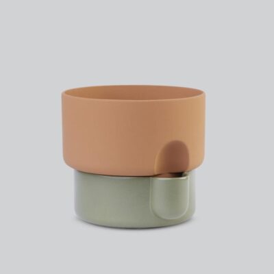 Plantenpot Northern Oasis - Large, Green / Terracotta