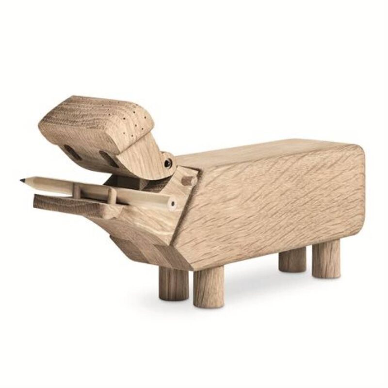 Nijlpaard Kay Bojesen eikenhout