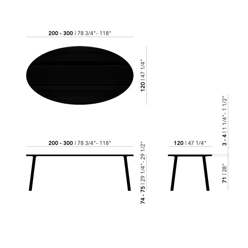 Ovalen eettafel Studio Henk - Afbeelding 4