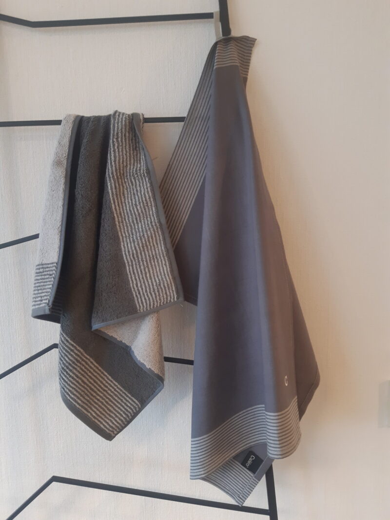 Handdoek Cawö Cuisine Two Tone 77 Leisteen - Afbeelding 6