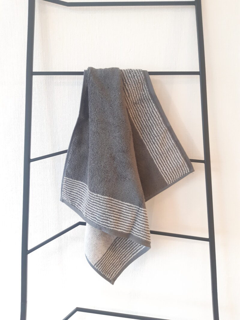 Handdoek Cawö Cuisine Two Tone 77 Leisteen - Afbeelding 4