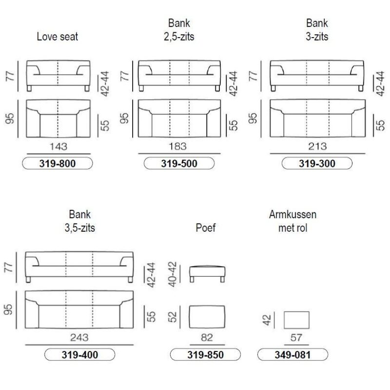 Bank Pode Edit 2,5-zits - Afbeelding 8