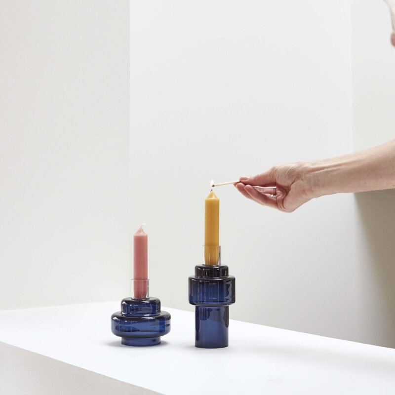Kaarsenhouder Ro Collection no. 55 Indigo Blauw - Afbeelding 3