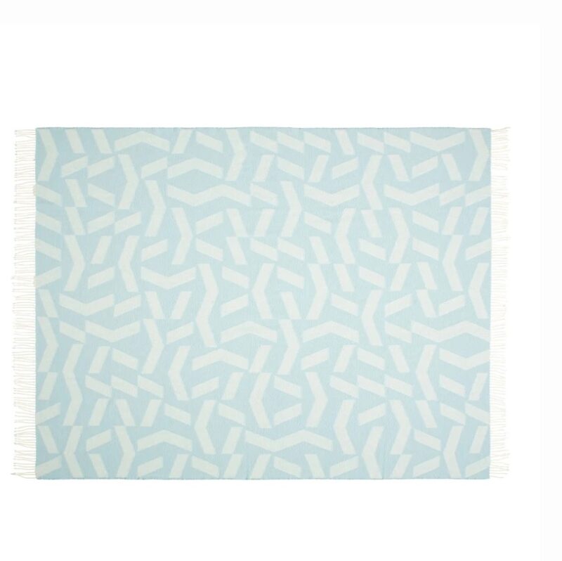 Plaid Silkeborg Dashes White Blue - Afbeelding 3