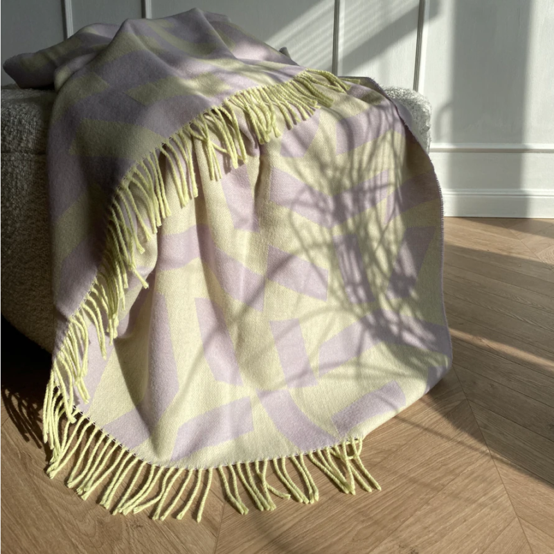 Plaid Silkeborg Dashes lila green - Afbeelding 2