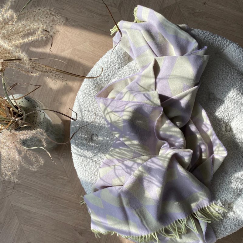 Plaid Silkeborg Dashes lila green - Afbeelding 5