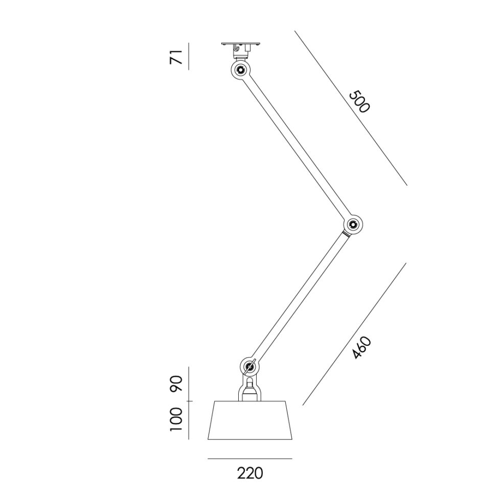 Plafondlamp Tonone Bolt 2 arm upperfit - Afbeelding 7