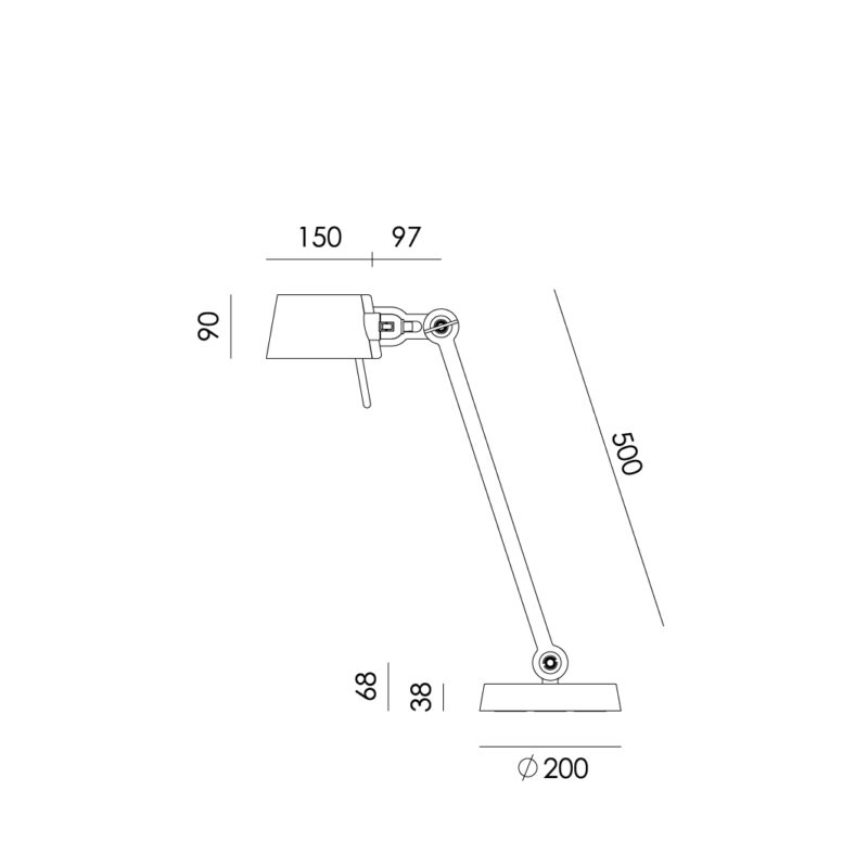 Bureaulamp Tonone Bolt 1 arm foot - Afbeelding 6