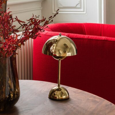 Oplaadbare lamp &Tradition Flowerpot VP9 chrome/brass