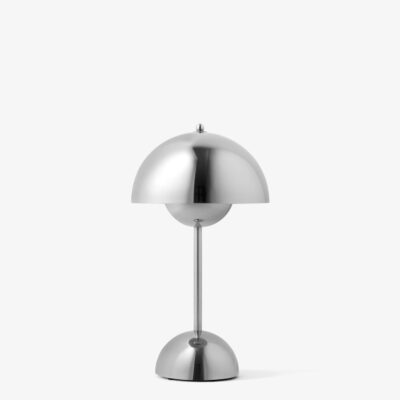 Oplaadbare lamp &Tradition Flowerpot VP9 chrome/brass - Chrome plated