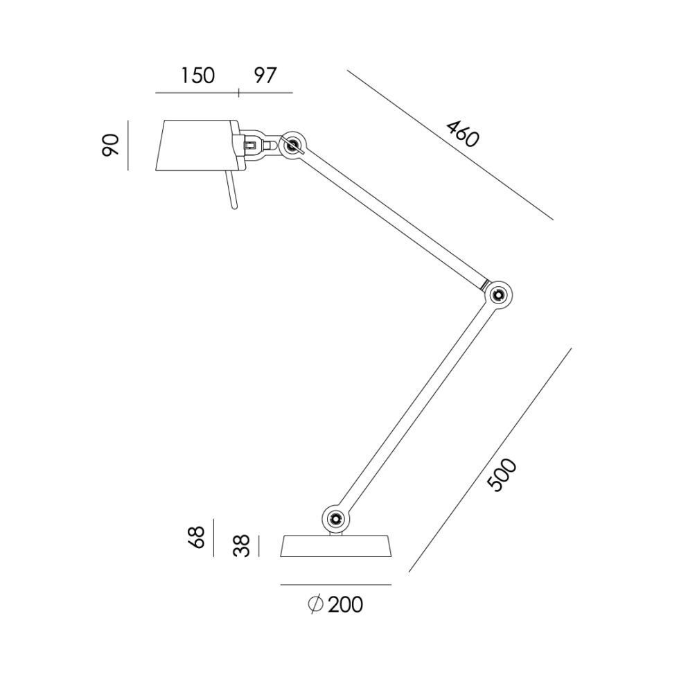 Bureaulamp Tonone Bolt 2 arm foot - Afbeelding 5
