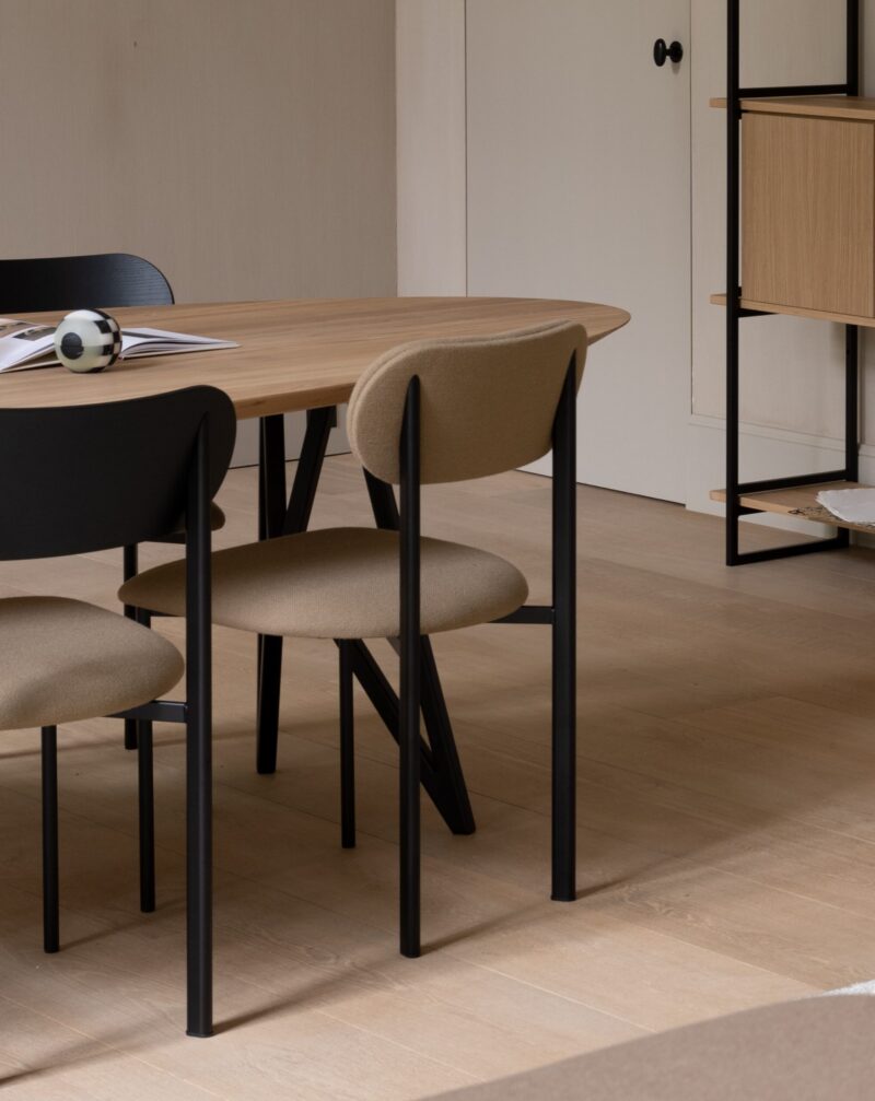 Eetkamerstoel Studio Henk Oblique rugleuning bekleed - Afbeelding 3