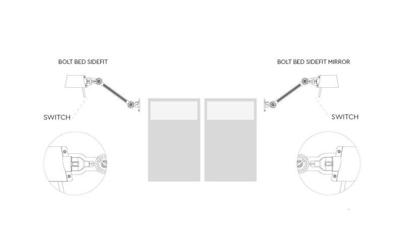 Wandlamp Tonone set van 2 x Bolt Bed Sidefit - Afbeelding 10