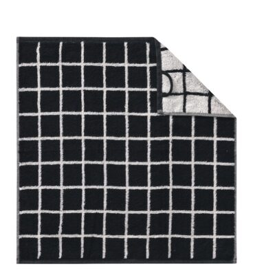 Handdoek Cawö Zoom Karo 123 Black 97