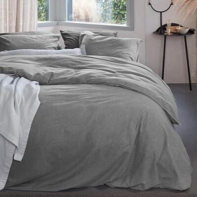 Dekbedovertrek flanel VT Wonen Grey 2 persoons