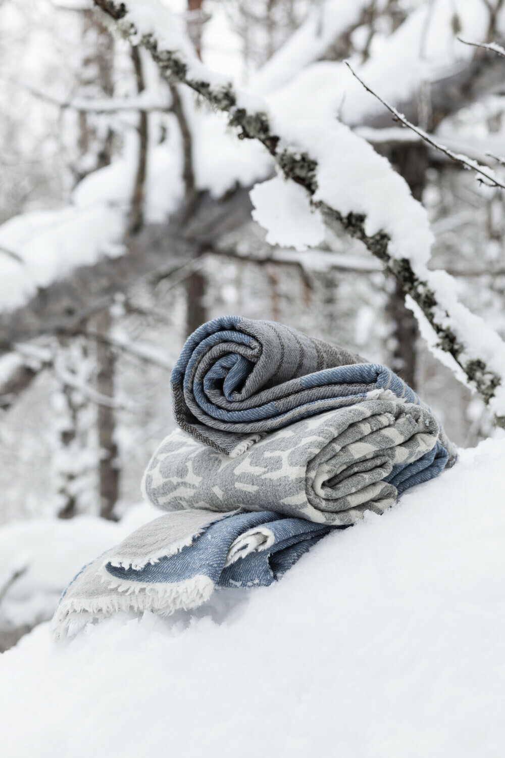 Plaid Lapuan Sointu Blue-Bark - Afbeelding 2