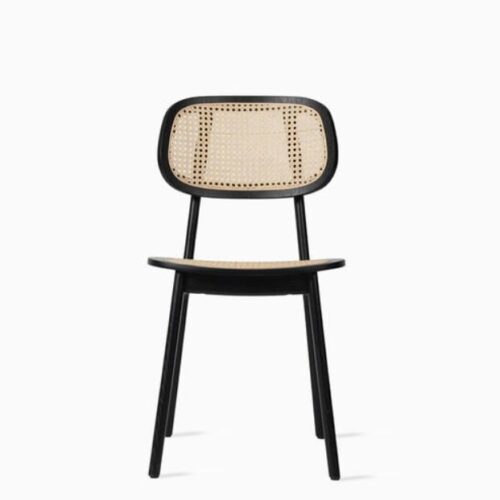 Stoel Vincent Sheppard Titus met geweven zitting - Black Stained Oak