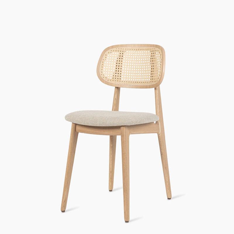 Natural Oak, Lime White Bouclé stof