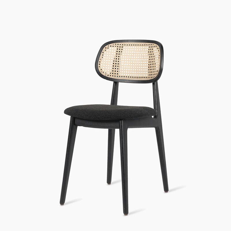 Black Stained Oak, Black Bouclé stof