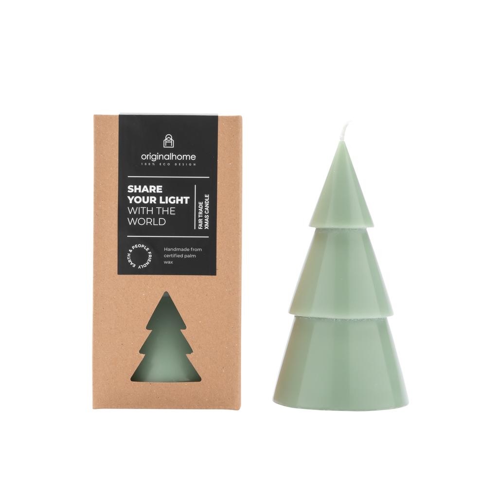 Kaars Kerstboom Original Home Lichtgroen Large Stelling Wonen