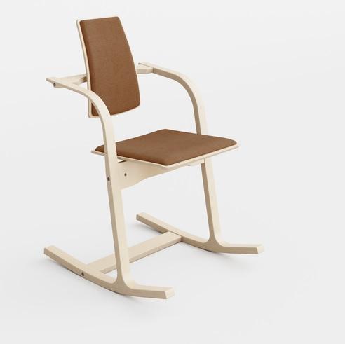Blank gelakt frame, stof Re-wool kleur 568