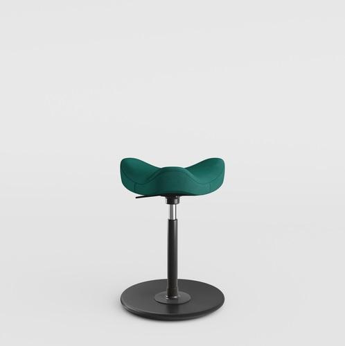 Blank gelakte voet, stof Reflect Green 984