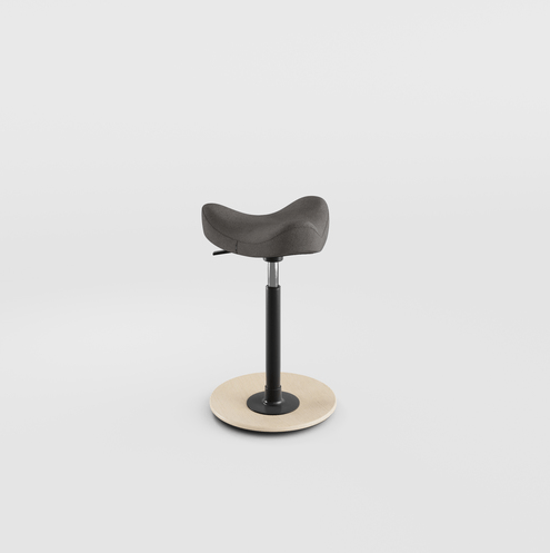 Blank gelakte voet, stof Revive Gray 164
