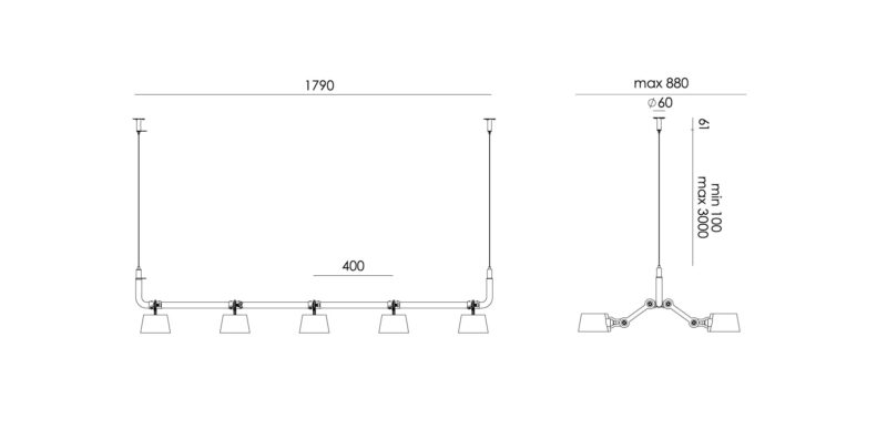 Hanglamp Tonone Bolt 10 pack Pendant - Afbeelding 5