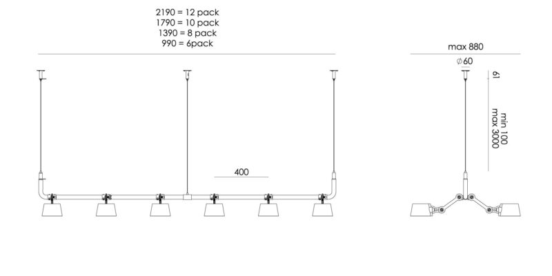 Hanglamp Tonone Bolt 12 pack Pendant - Afbeelding 5