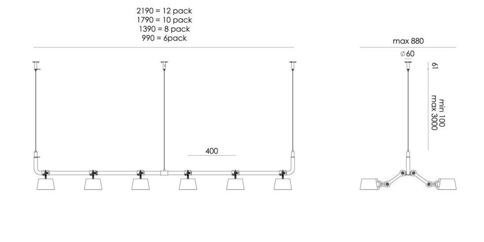 Hanglamp Tonone Bolt 12 pack Pendant - Afbeelding 5