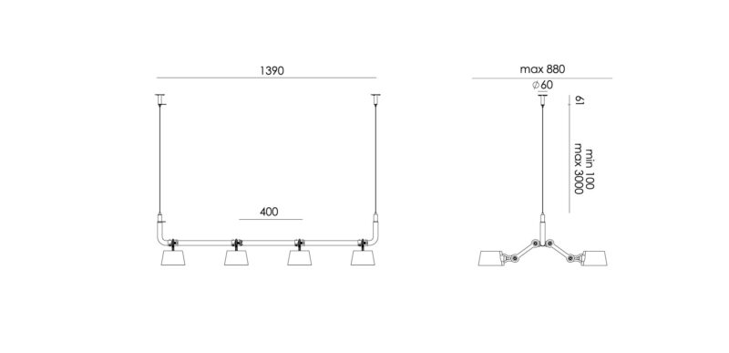 Hanglamp Tonone Bolt 8 pack Pendant - Afbeelding 5