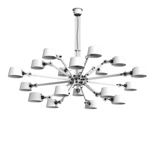 Hanglamp Tonone Bolt 18 arm Chandelier - Pure White 1331