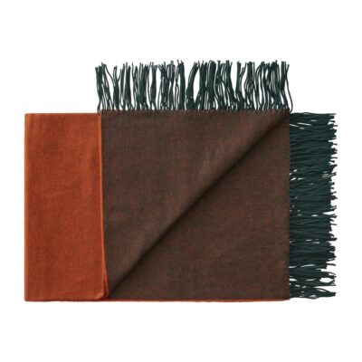 Plaid Silkeborg Franja Green Orange