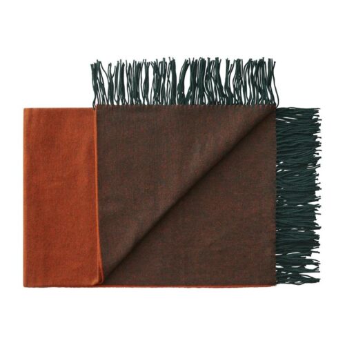 Plaid Silkeborg Franja Green Orange