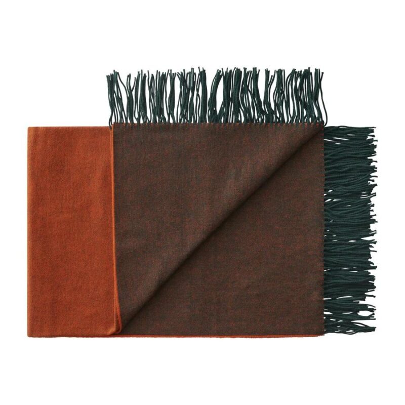 Plaid Silkeborg Franja Green Orange