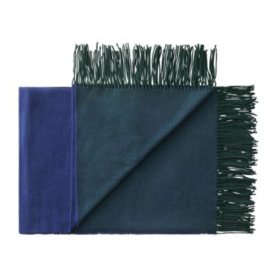 Plaid Silkeborg Franja Green Blue