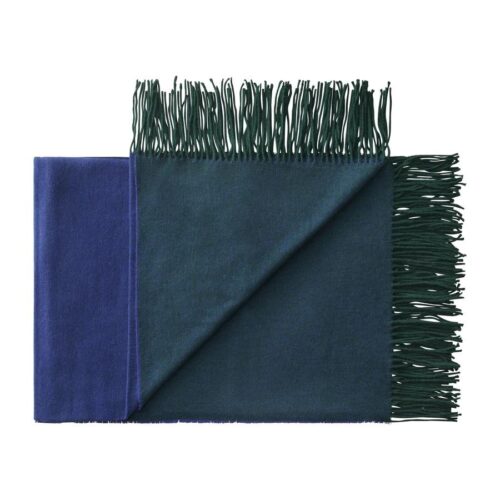 Plaid Silkeborg Franja Green Blue