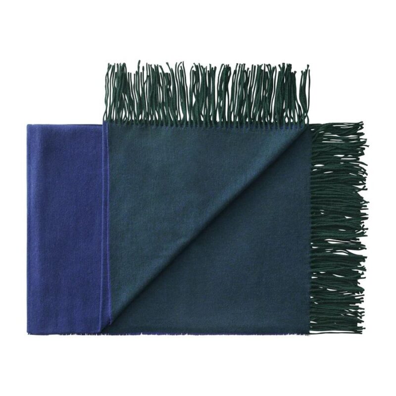 Plaid Silkeborg Franja Green Blue