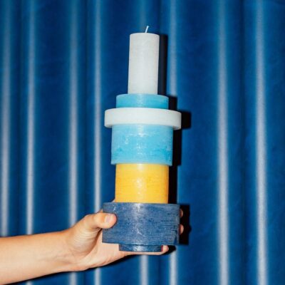 Stapelkaars 06 blauw