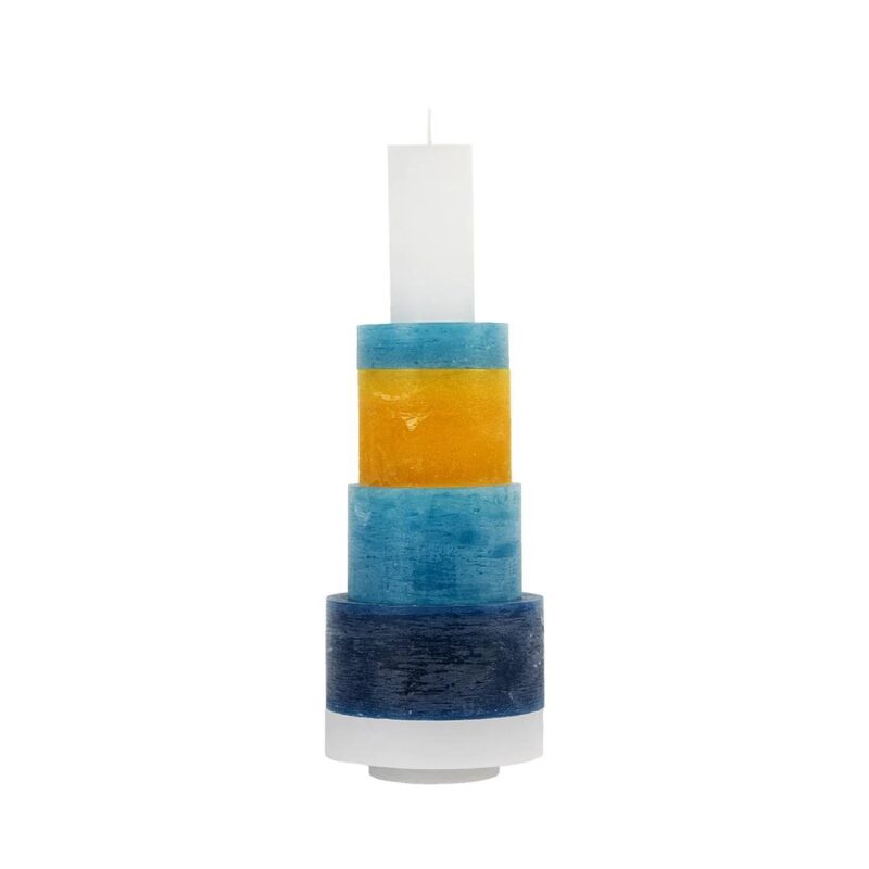 Stapelkaars 06 blauw - Afbeelding 2