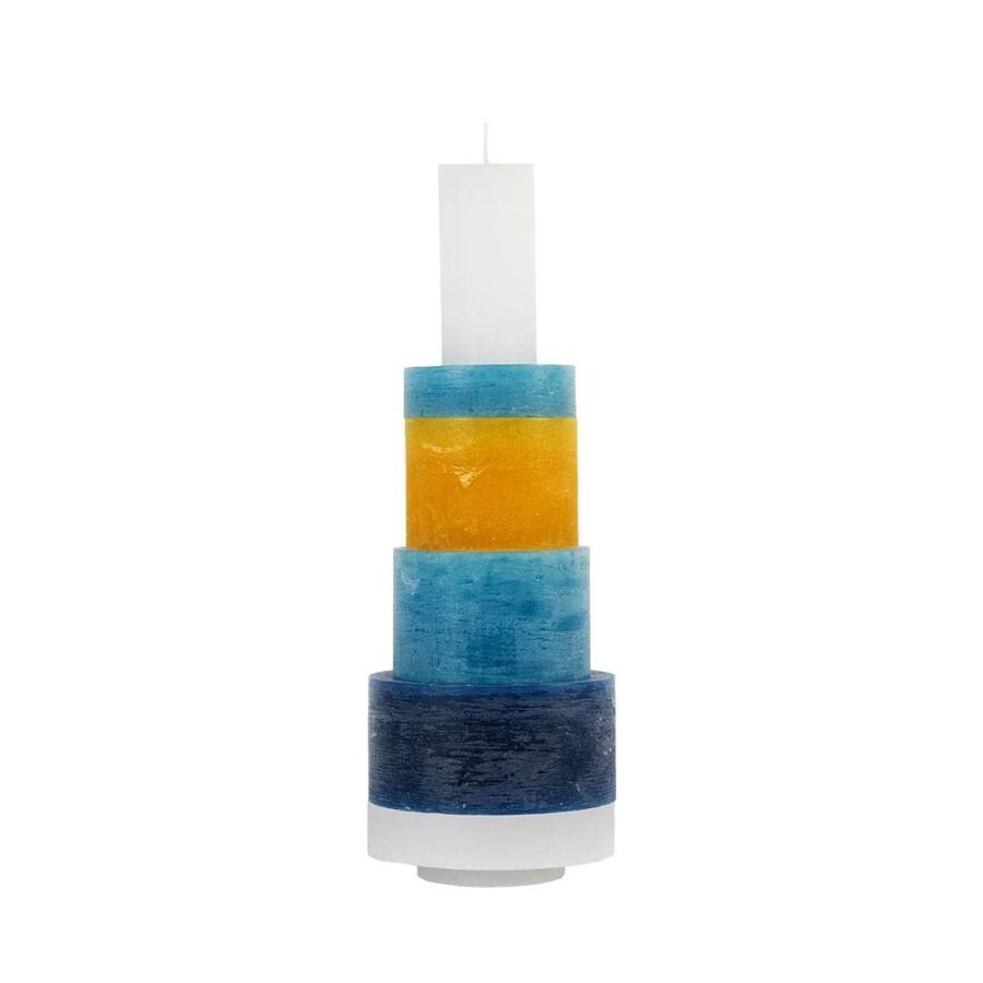 Stapelkaars 06 blauw - Afbeelding 2
