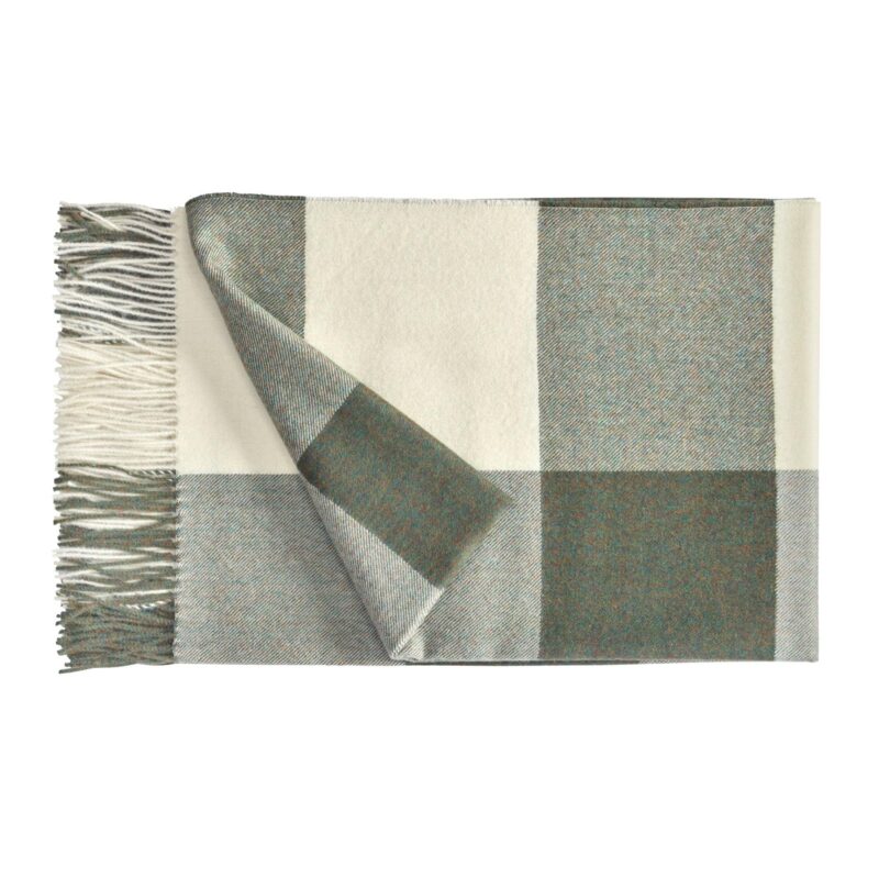 Plaid Carré Fischbacher 1819 wit/groen