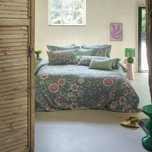 Dekbedovertrek Pip Studio Viva Las Flores green