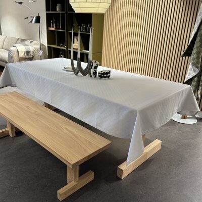 Tafelkleed Quadro Lichtgrijs