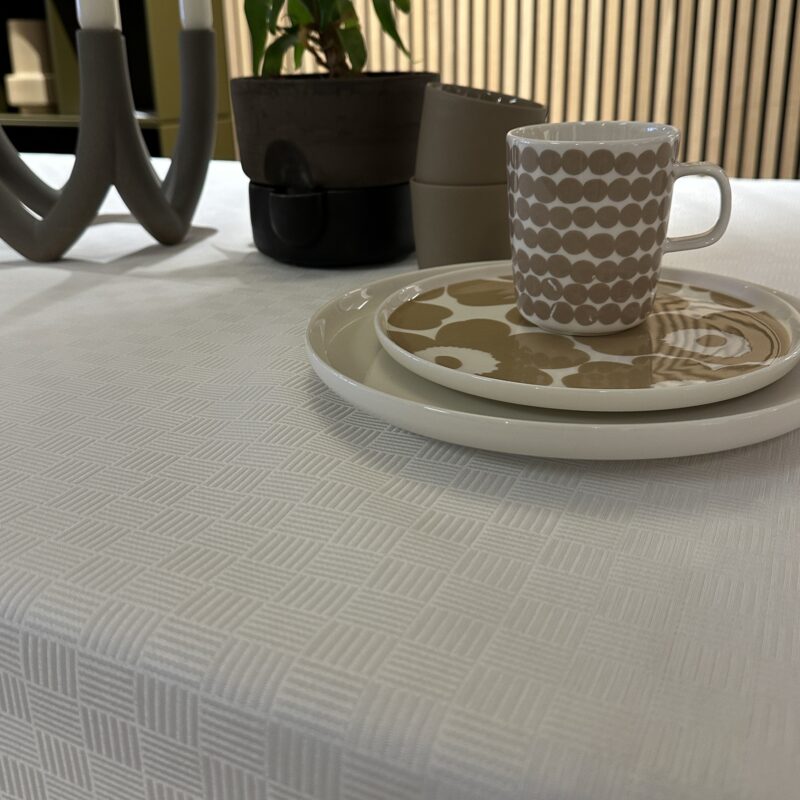 Tafelkleed Quadro Ecru