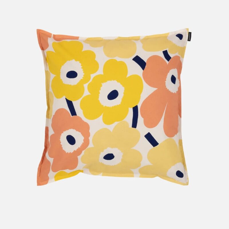 Sierkussen Marimekko Pienie Unikko Geel Roze