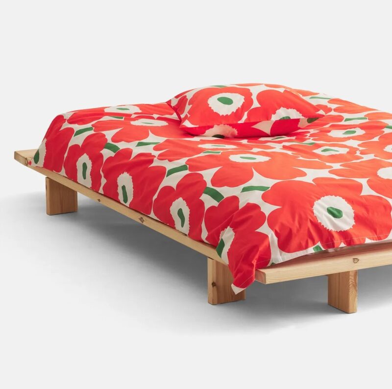 Dekbedovertrek Marimekko Unikko oranje litsjumeaux - Afbeelding 4