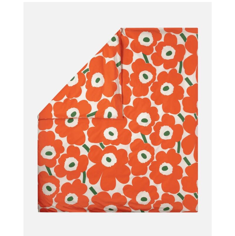 Dekbedovertrek Marimekko Unikko oranje litsjumeaux