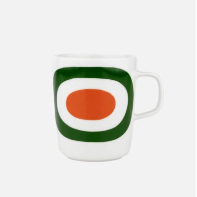 Koffiekop Marimekko Melooni groen wit oranje